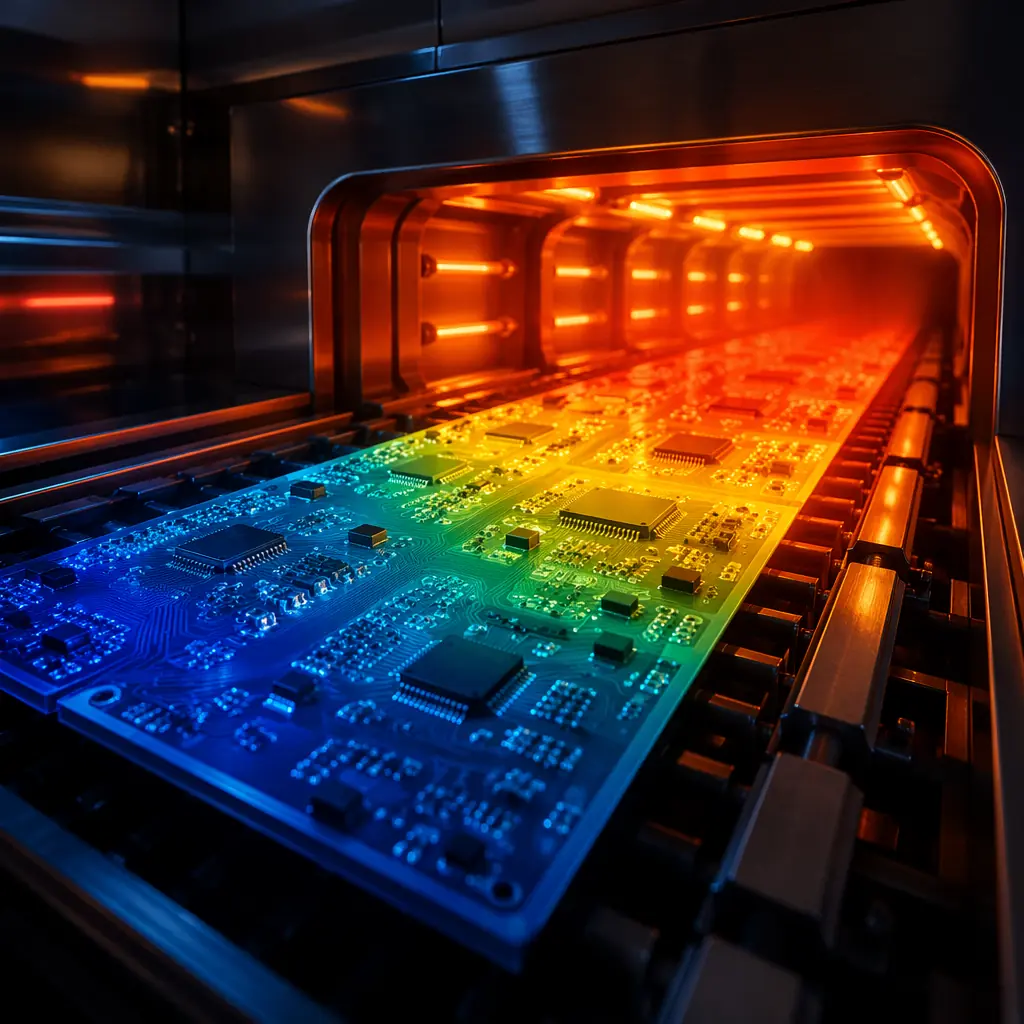 Reflow oven temperature profile zones