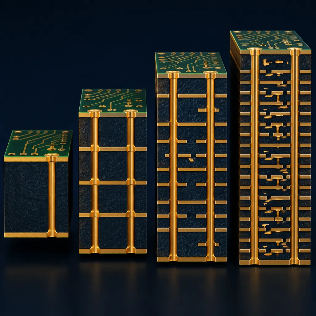 PCB layer stack-up cost comparison: 2-layer vs 4-layer vs 8-layer vs 16-layer