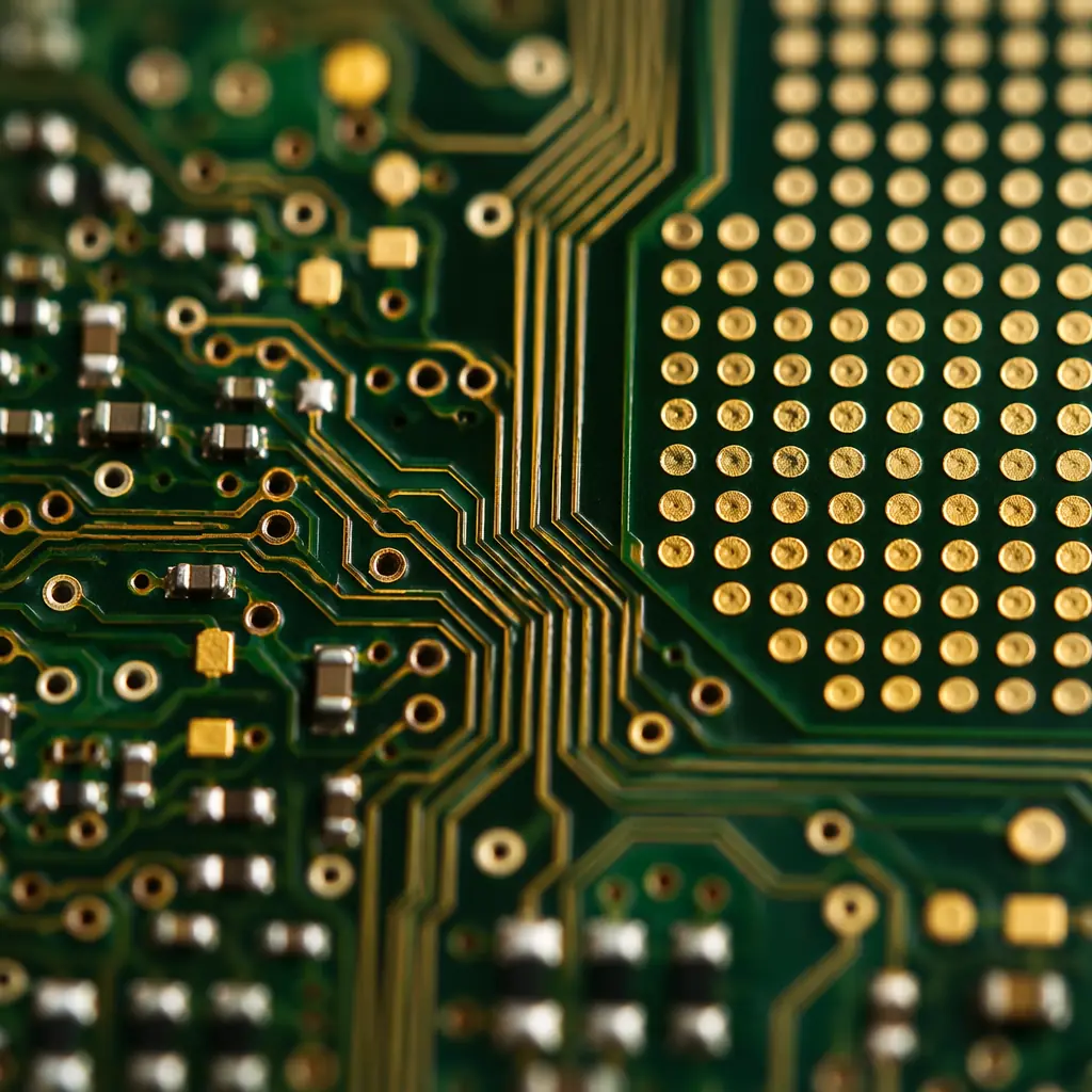 Compact multi-layer drone PCB with HDI microvia routing on lightweight substrate