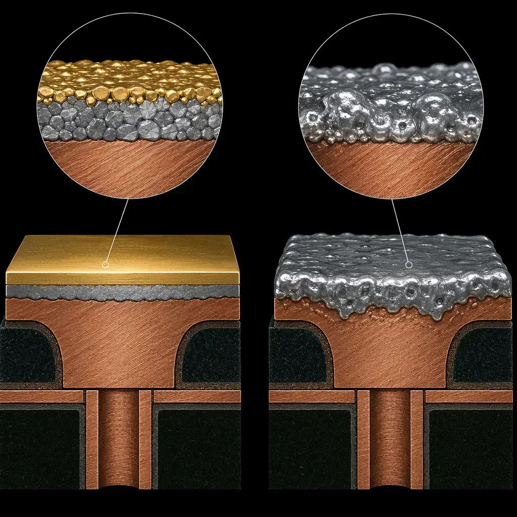 ENIG vs HASL cross-section