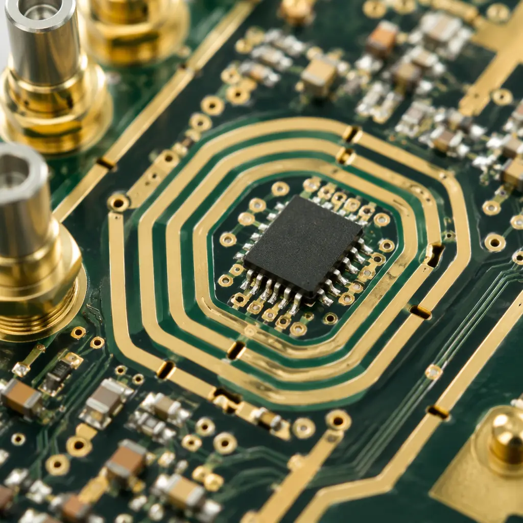 Precision analog PCB front-end with guarded traces and shielded input section for mass spectrometer signal conditioning at femtoampere sensitivity