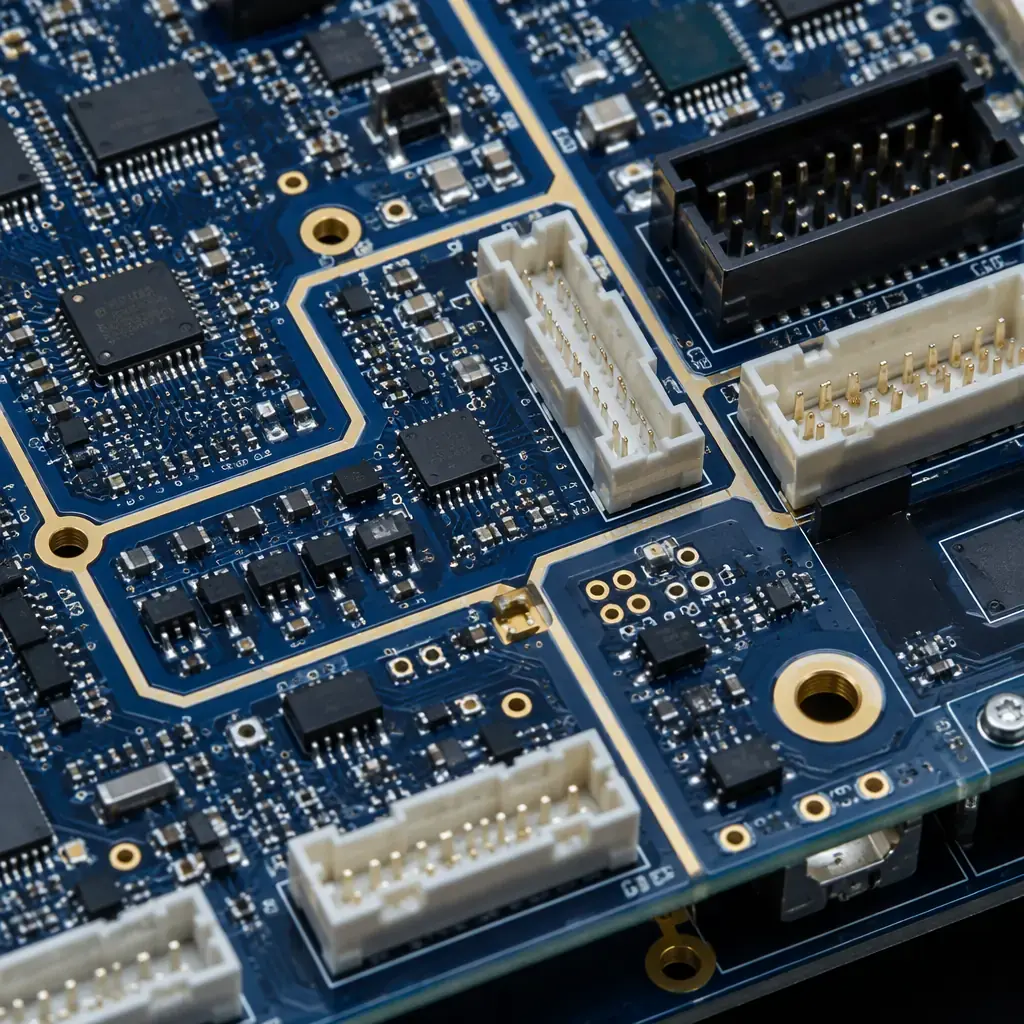 High-density BMS PCB with isolated analog front-end sections and heavy copper power distribution