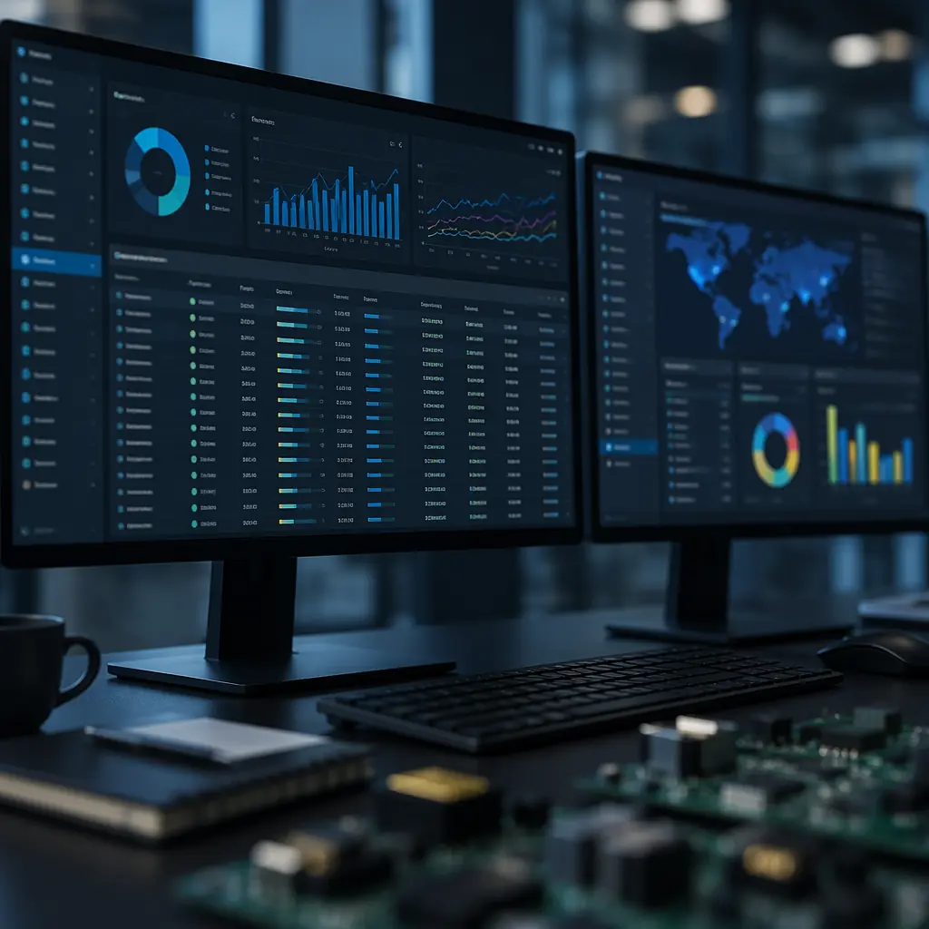 Electronic components on a calendar with an EOL notice, concept of component lifecycle management and obsolescence planning