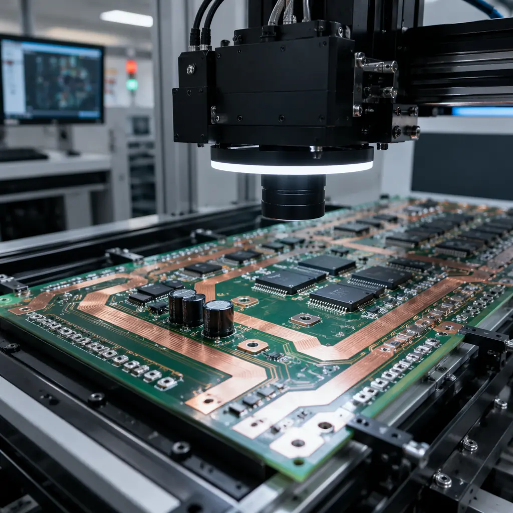 Automated optical inspection of solar inverter PCB with high-voltage isolation slots