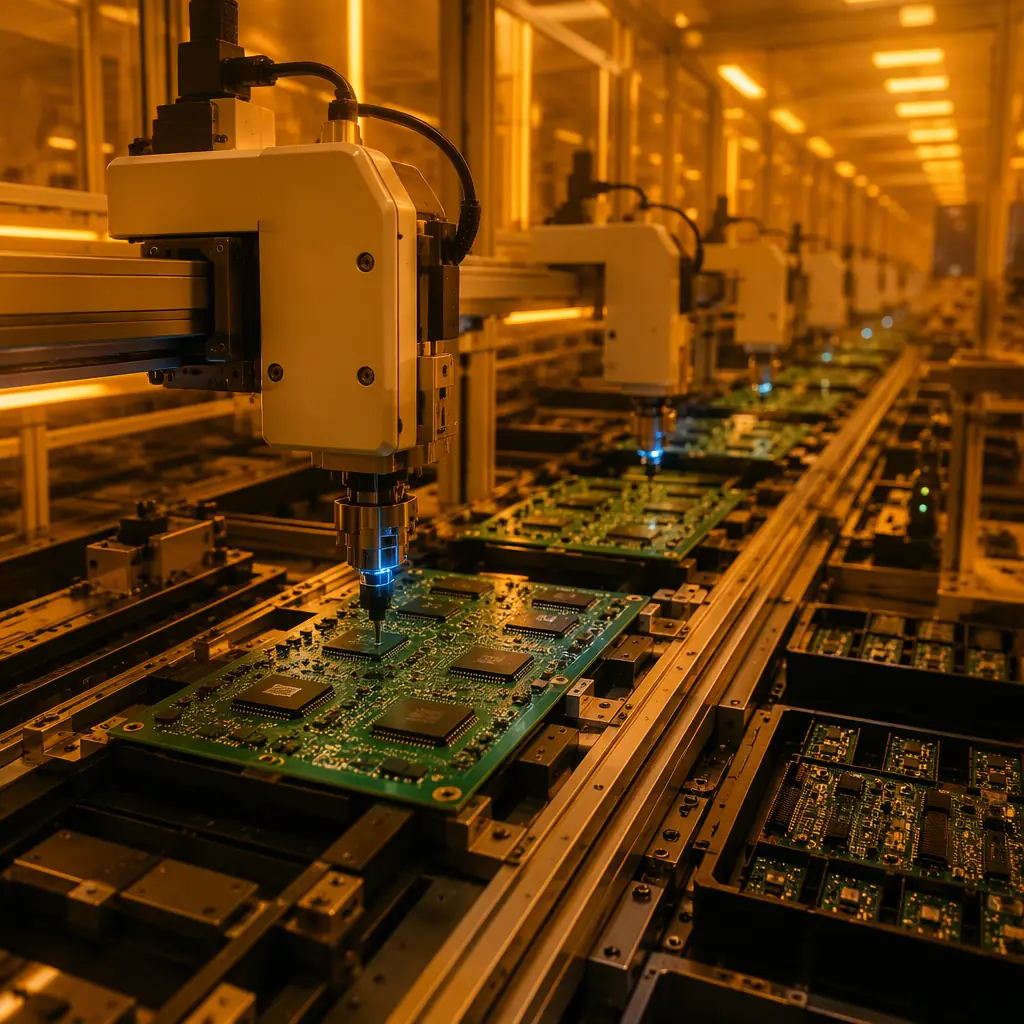 Enterprise NVMe SSD PCB with PCIe Gen5 controller, NAND flash packages, and high-speed differential pair routing on a multi-layer storage board
