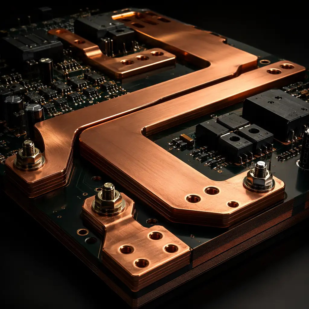Embedded copper bus bar PCB