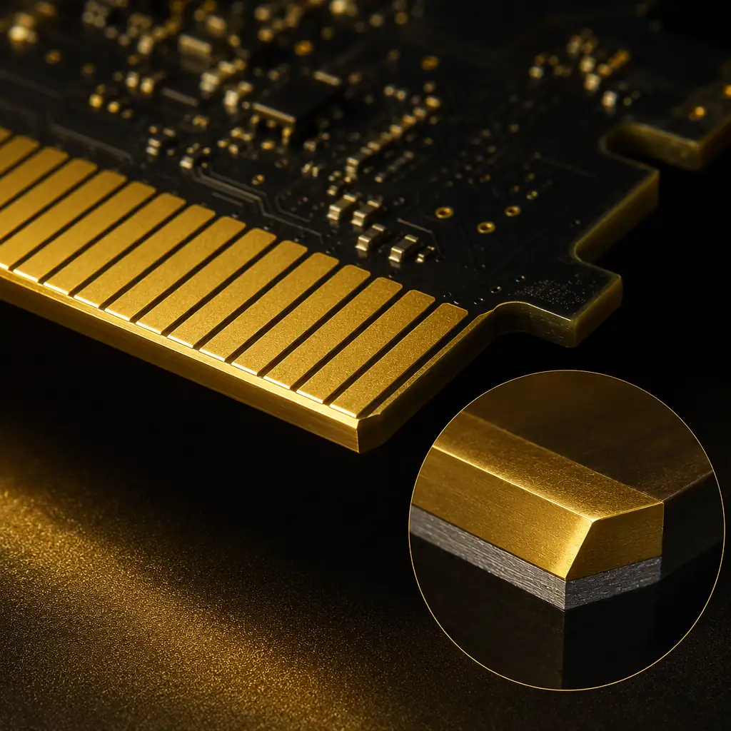 Gold finger edge connector PCB