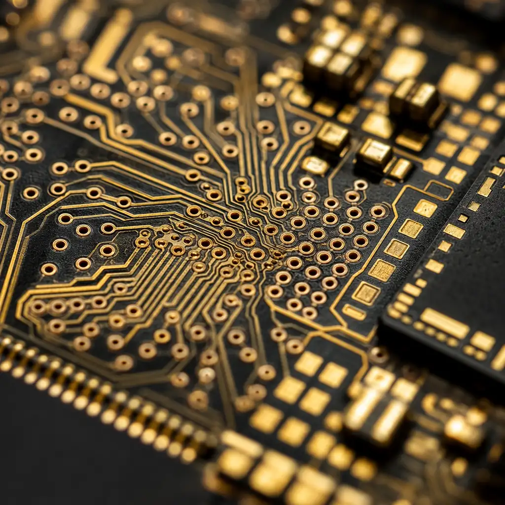 HDI PCB microvia detail