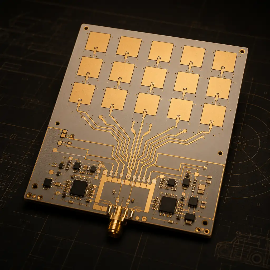 mmWave antenna array PCB