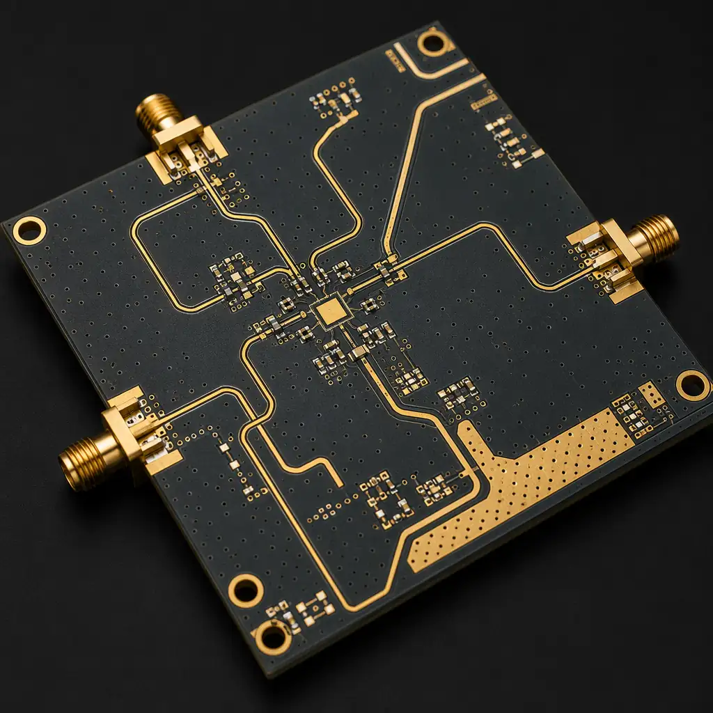 RF PCB precision impedance traces