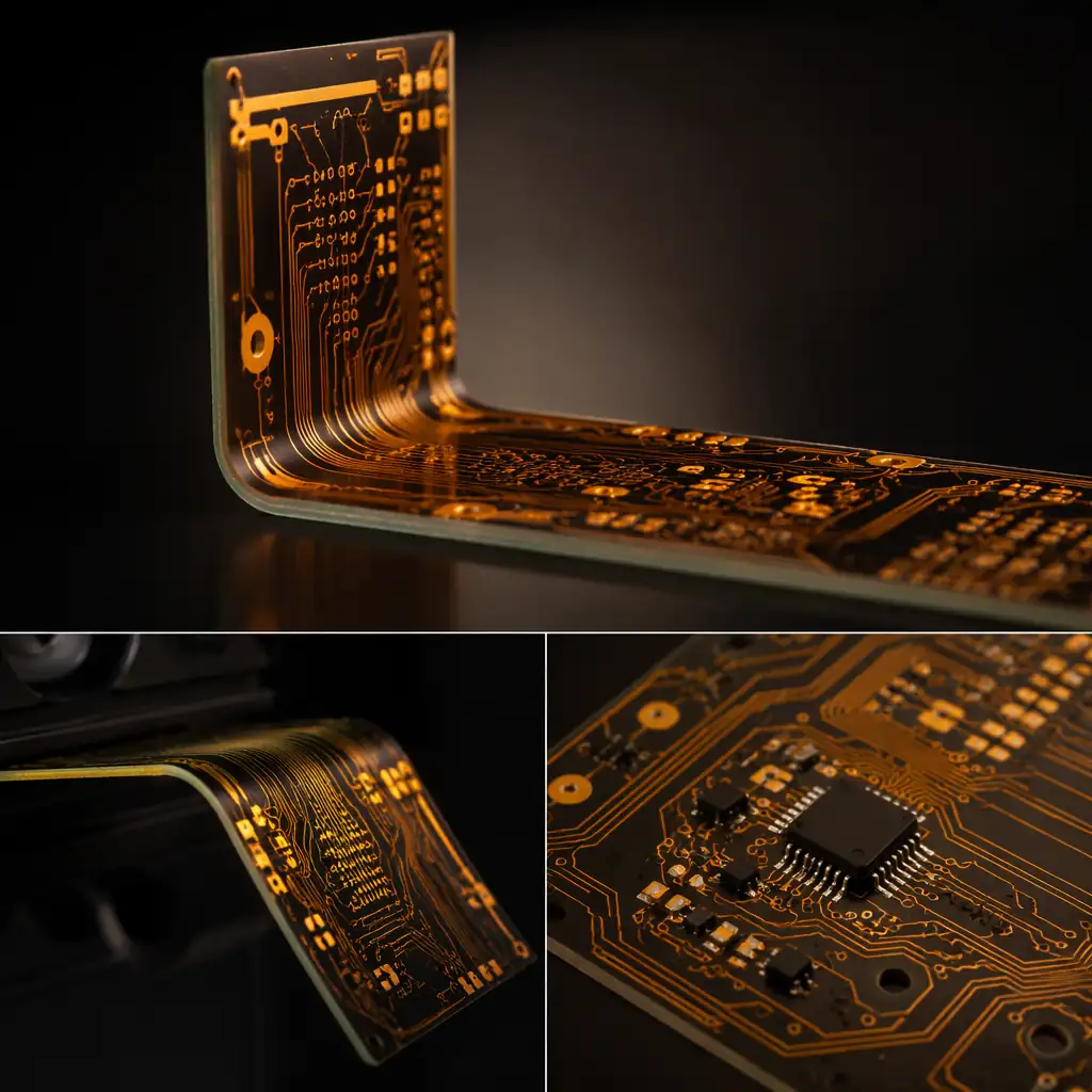 Semi-Flex bend-to-install PCB