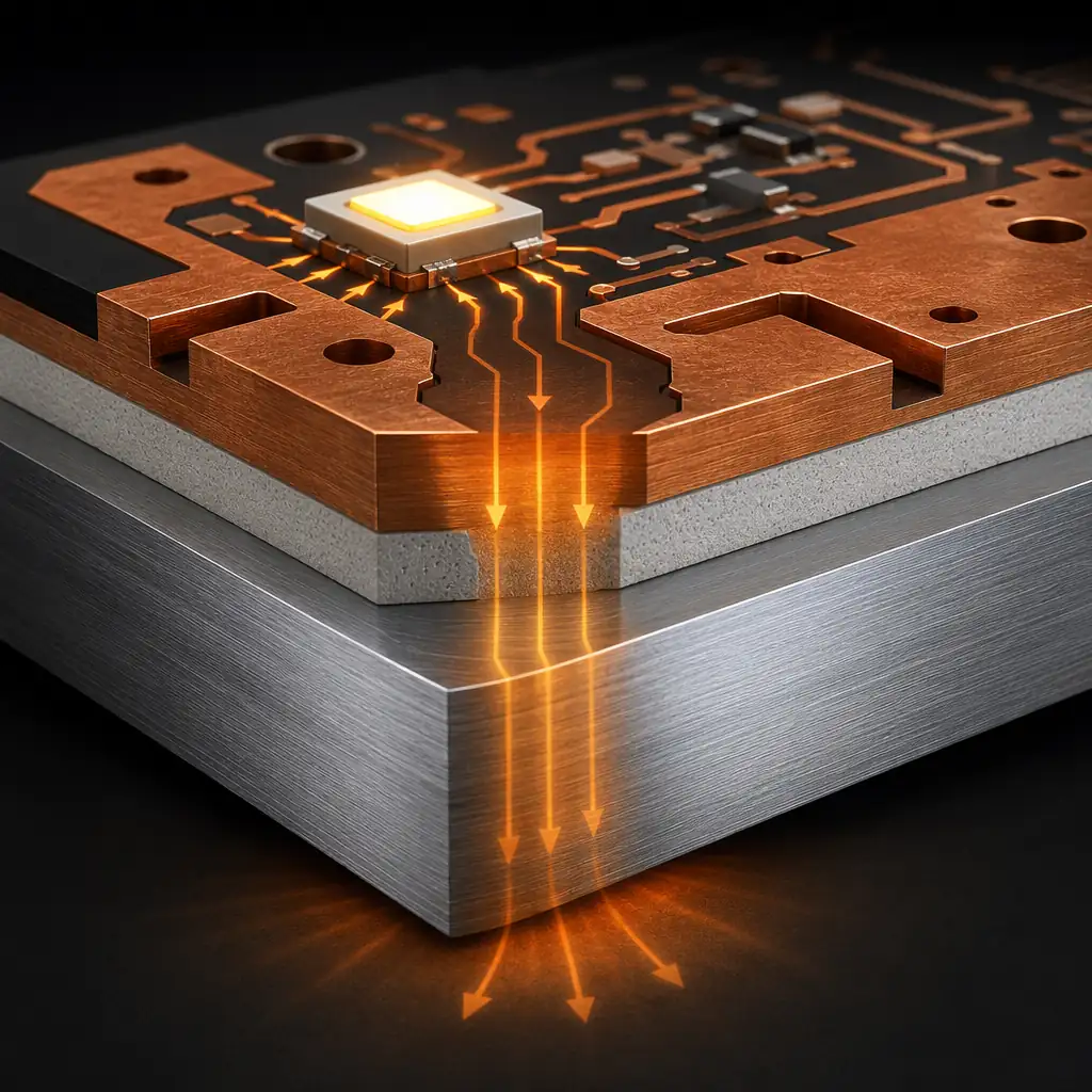 Aluminum MCPCB cross-section