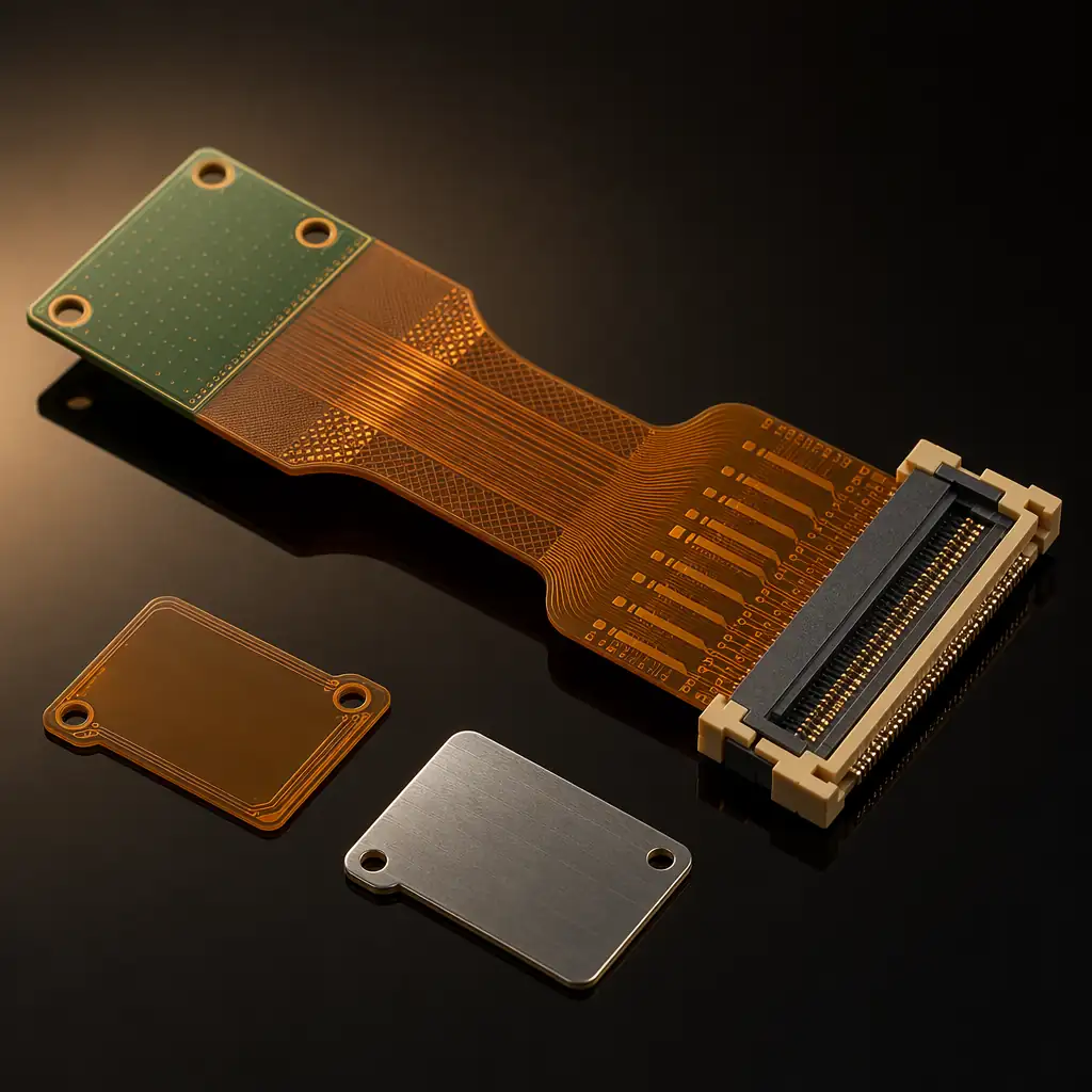 Flex PCB stiffener options
