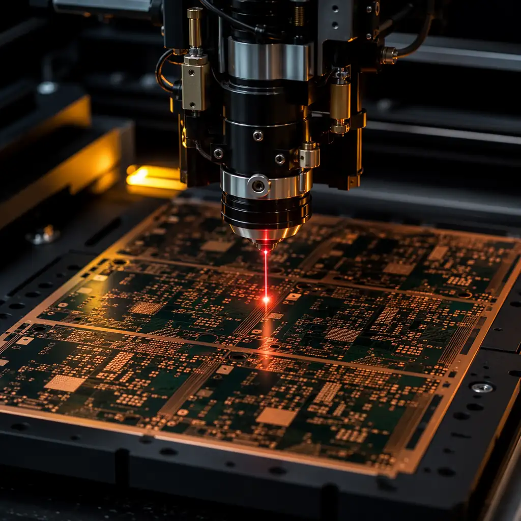 Laser drilling HDI microvia process