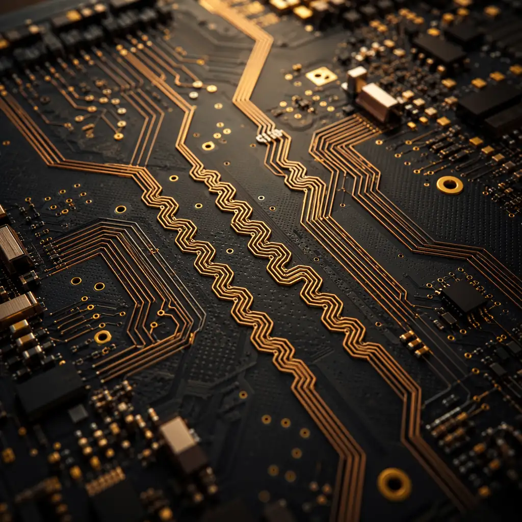 High-speed digital PCB differential pair routing