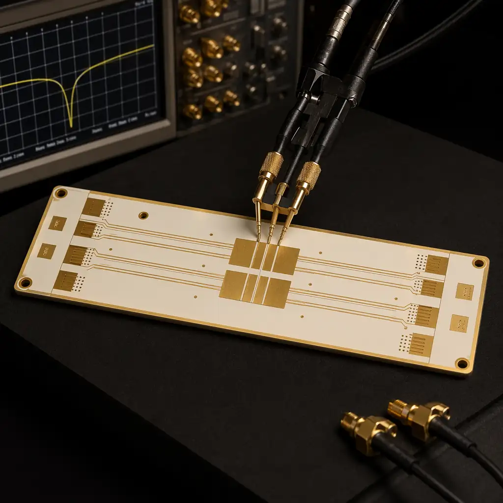 RF PCB impedance test coupon
