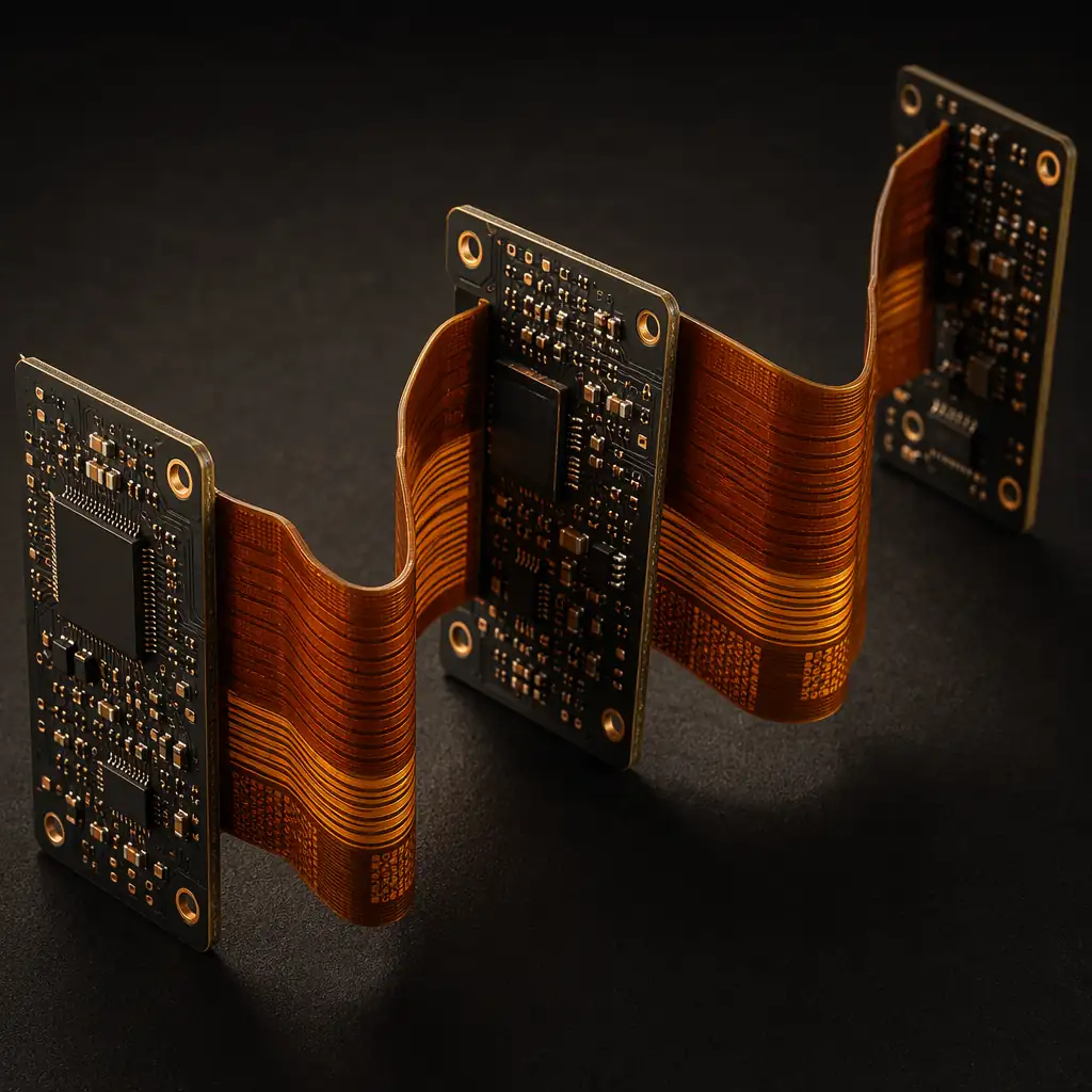 Rigid-flex PCB hybrid construction